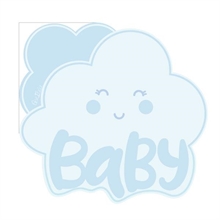 TOVAGLIOLI SAGOMATI 33X33 CLOUD CELESTE 16 PZ