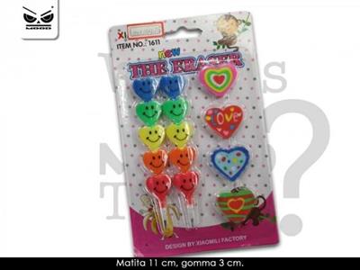 SET 2 MATITE COMPONIBILI + 4 GOMMINE