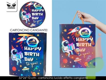 BUSTA REGALO ASTRONAUTA 32X26X10 CM