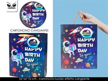 BUSTA REGALO ASTRONAUTA 32X26X10 CM