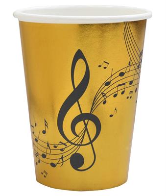 BICCHIERI 200 CC ORO MUSIC 10 PZ