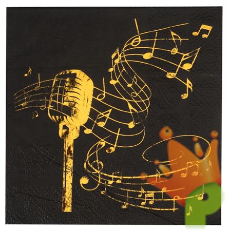 TOVAGLIOLI 25X25 BLACK MUSIC 20 PZ