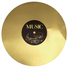 SOTTOPIATTI IN CARTONCINO 34 CM MUSIC GOLD 6 PZ
