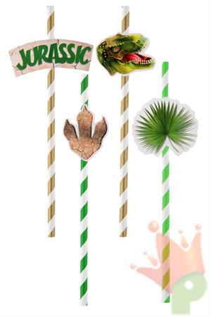 CANNUCCE IN CARTA 19 CM DINOSAURI 8 PZ