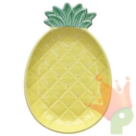 PIATTO ANANAS GIALLO 18X12X2 CM RELIEF PACHY