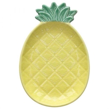PIATTO ANANAS GIALLO 18X12X2 CM RELIEF PACHY
