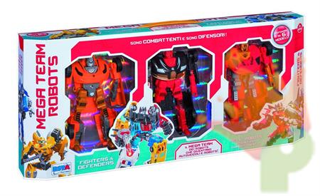 MEGA TEAM ROBOTS PLAYSET 3 ROBOTS