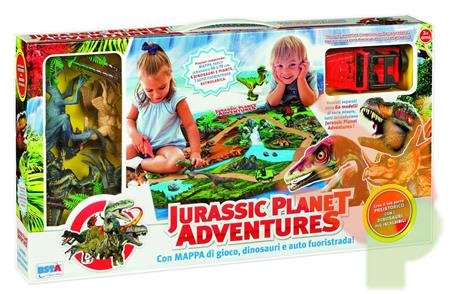PLAYSET DINOSAURI CON MAPPA E FUORISTRADA