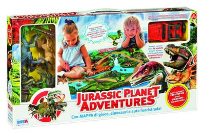 PLAYSET DINOSAURI CON MAPPA E FUORISTRADA