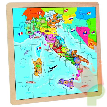 PUZZLE IN LEGNO ITALIA 25 PZ