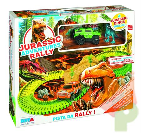 PISTA JURASSIC ADVENTURES CON PICK UP E DINOSAURI
