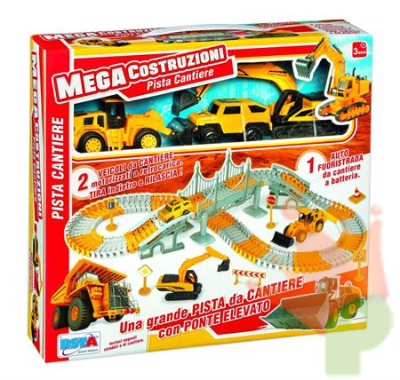 PISTA MEGA COSTRUZIONI 3 VEICOLI 180 PZ
