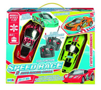 AUTO RADIOCOMANDATE SPEED RACE 7 FUNZIONI 2 PZ