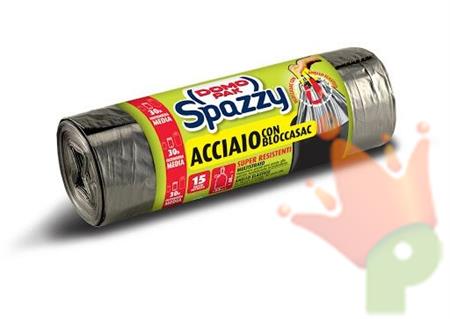 SACCHETTI SPAZZY ACCIAIO 30lt