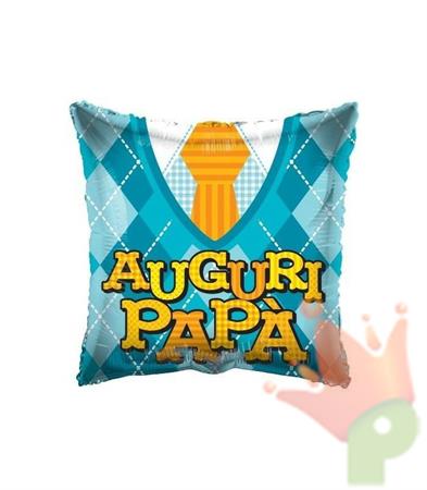 PALLONCINO MYLAR 18INCH AUGURI PAPA'