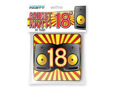BIGLIETTI 18° COMPLEANNO 10 PZ CASSE 3007