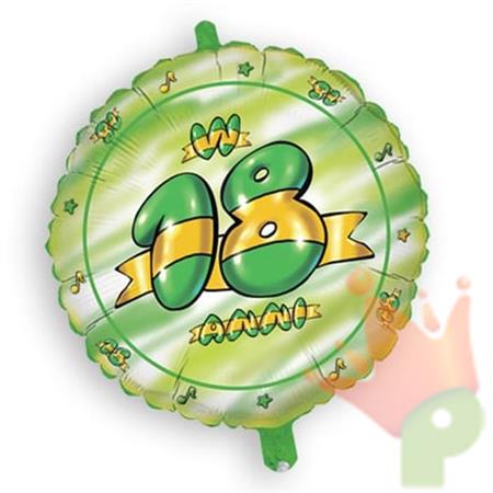 PALLONCINO MYLAR CM 45 W 18 ANNI #