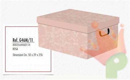 SCATOLA CAMBIO STAGIONE 50X39XH.25CM ROSA
