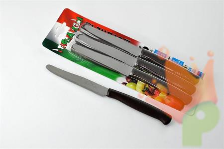 COLTELLO TAVOLA 1MM 11CM MARRONE 6PZ