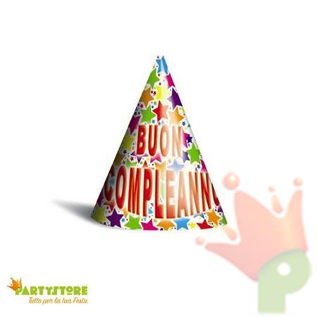 CAPPELLINI BUON COMPLEANNO STARDUST 6pz