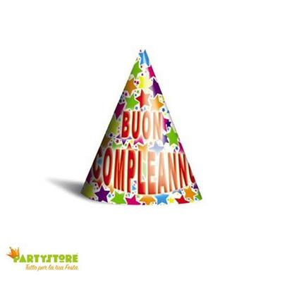 CAPPELLINI BUON COMPLEANNO STARDUST 6pz