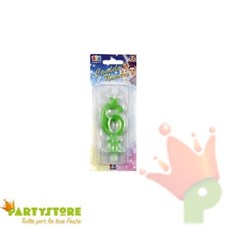 Candelina Verde Fluo n. 6