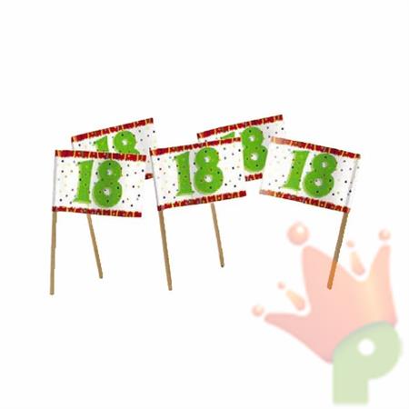 PICKS BANDIERINE 18 ANNI FAN 50PZ