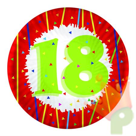 PIATTI 24 CM 18 ANNI FAN 10 PZ