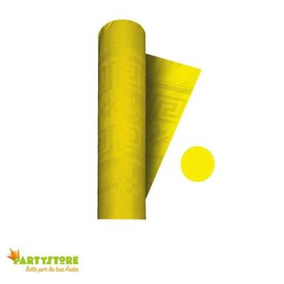 TOVAGLIA DAMASCATA 1,20X7MT GIALLO LIMONE