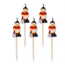 CANDELE CALCIATORI GIALLO/ROSSO PZ5