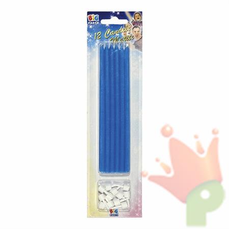 CANDELINE MATITE + SUPPORTO CELESTE 12PZ
