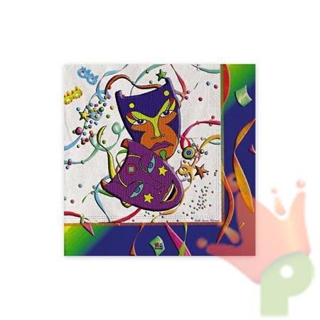 Tovaglioli 33x33 3v Carnevale 20pz