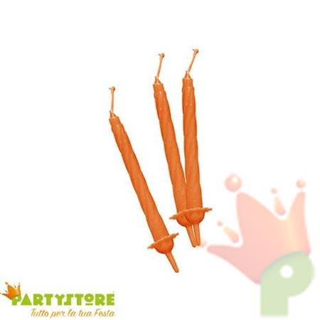 CANDELINE TORTA CON SUPPORTO ARANCIO PZ12
