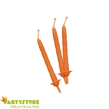 CANDELINE TORTA CON SUPPORTO ARANCIO PZ12