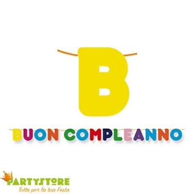 KIT SCRITTA MAXI BUON COMPLEANNO 6MT.