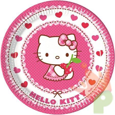 PIATTI 23 CM HELLO KITTY HEARTS 8 PZ