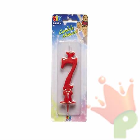 CANDELINA MAXI NUMERO 7 ROSSO