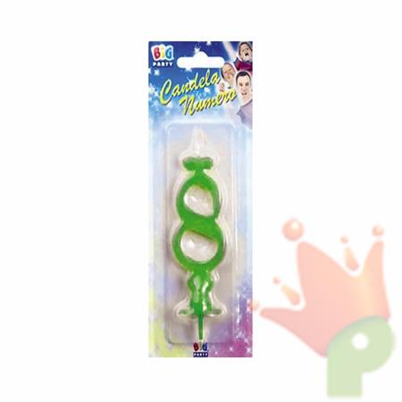CANDELINA MAXI NUMERO 8 VERDE