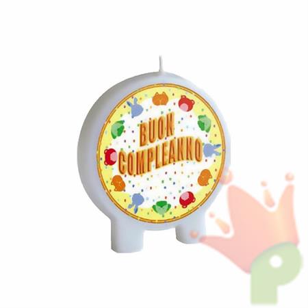 CANDELINA TONDA BUON COMPLEANNO