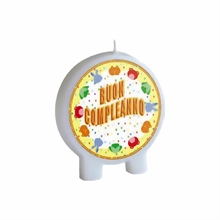 CANDELINA TONDA BUON COMPLEANNO