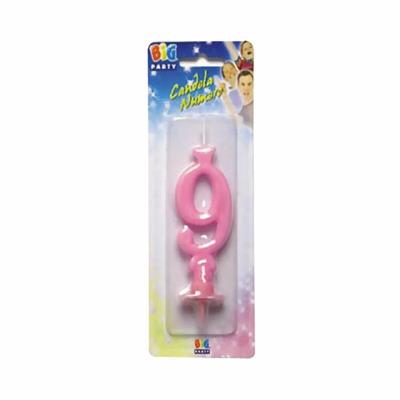 CANDELINA MAXI NUMERO 9 ROSA