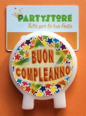 CANDELINA TONDA BUON COMPLEANNO