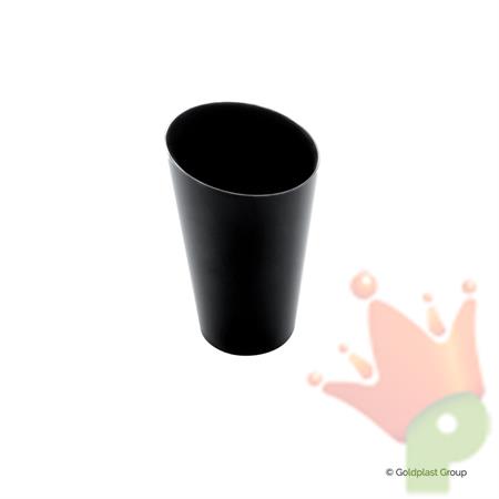 BICCHIERINO 70CC CONICO ALTO NERO 25 PZ