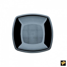 PIATTO PIANO QUADRATO NERO 12PZ