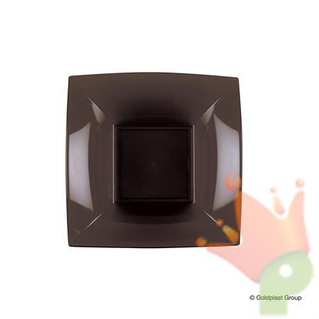 PIATTO FONDO NICE CIOCCOLATO 18X18CM 8PZ