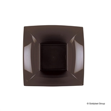 PIATTO FONDO NICE CIOCCOLATO 18X18CM 8PZ