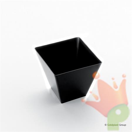 BICCHIERINO 55x56MM 95CC ROMBO NERO 25PZ