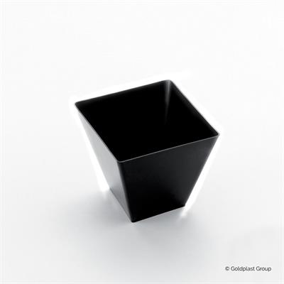 BICCHIERINO 55x56MM 95CC ROMBO NERO 25PZ