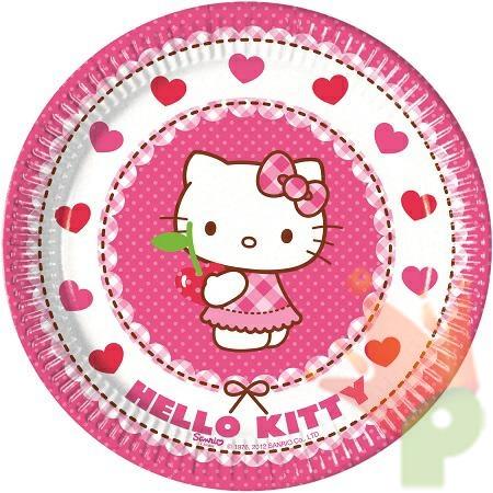 PIATTO HELLO KITTY HEARTS 20CM 8PZ