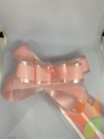COCCARDE FLOWER TULLE 5322 MM 50 COL 05 ROSA 25 PZ